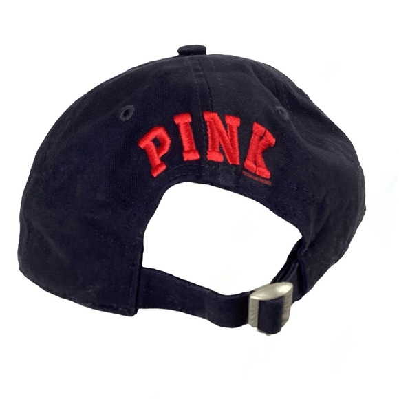 Pink by Victoria’s Secret Red Sox Sequined Adjustable Baseball cap Navy - Picture 2 of 3